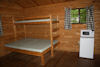 Our cabins include a mini fridge and microwave